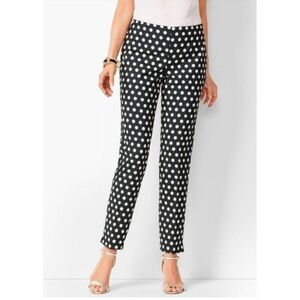 Talbots Dot Jacquard Chatham Ankle Pants NWT